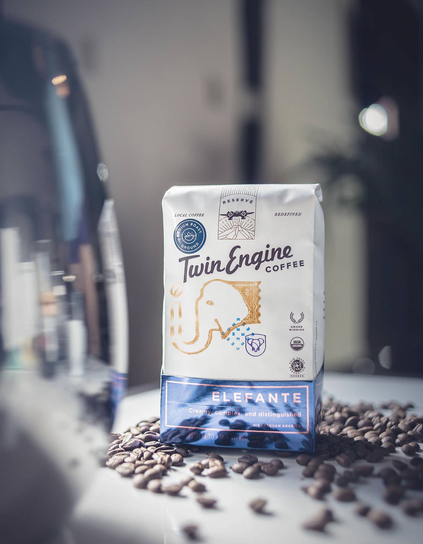 Twin Engine Coffee - Wholesale Ground Coffee - Elefante Reserve Maragogype  Organic Fair / Ground COFFEE2