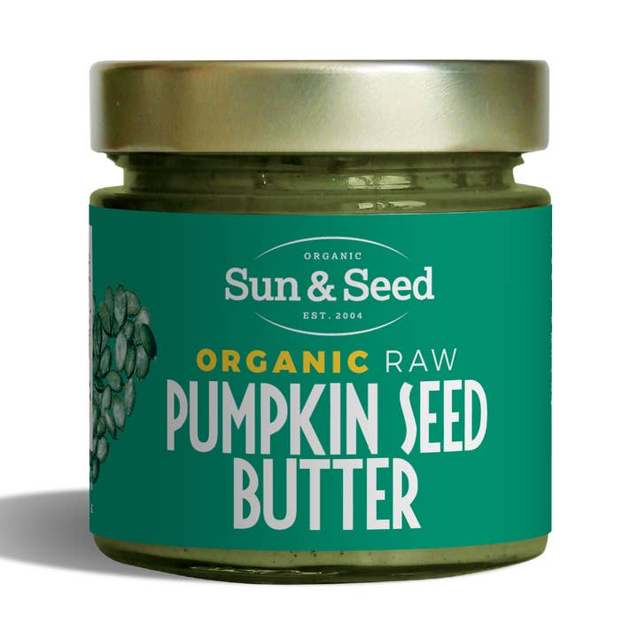 Biologische rauwe pompoenpittenboter 200 g voor wholesale door Sun & Seed