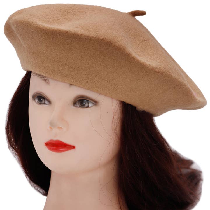 Cap Zone – wholesale Beret – Women's – Classic Vintage Retro Parisian Faux Wool Beret4