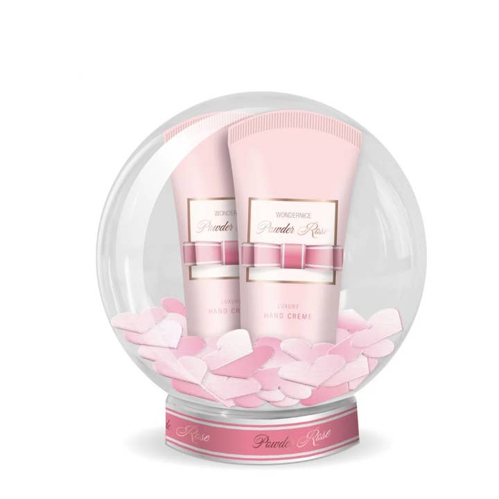 IngrossoBeauty by INCI Srl - Wholesale Bath & Body Set - Globe Gift Set with Pink Soap Petals