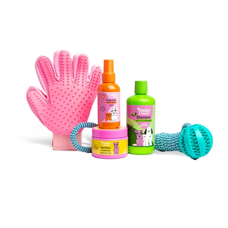 Aquarius Cosmetic SLU - Wholesale Pet Grooming Set - Dog - TRESKY & FRIENDS 5PCS GIFT SET1