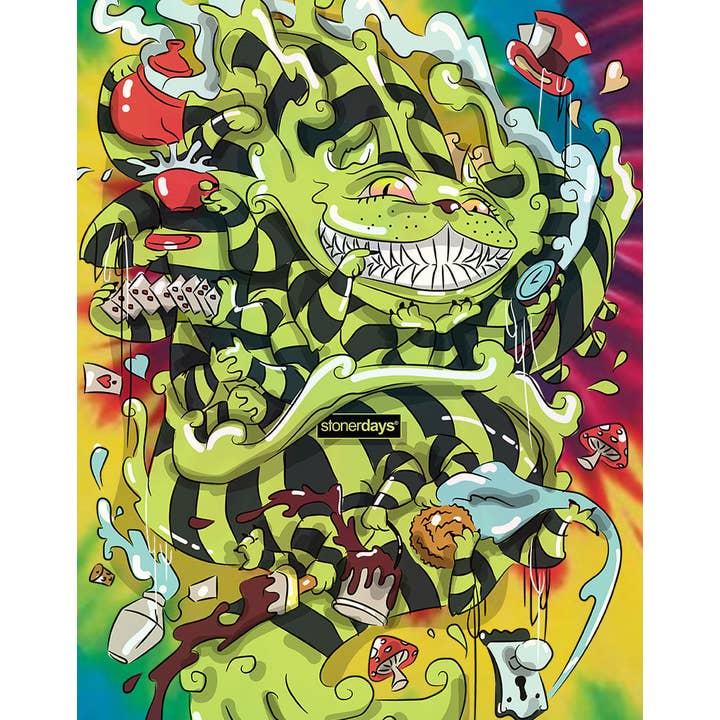 Wonderland Rainbow Tie Dye Tee for wholesale by StonerDays Apparel