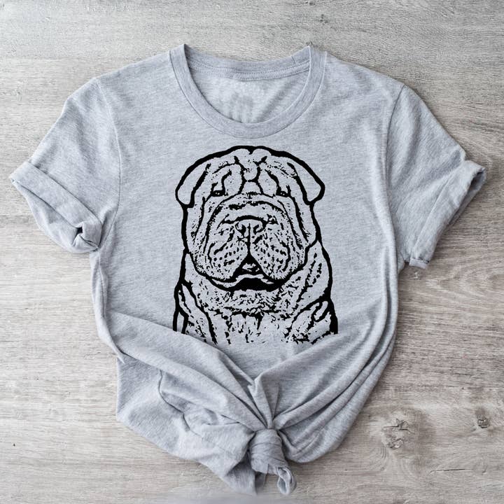Chinese Shar Pei (Pumpkin) | Dog | Unisex T-Shirt for wholesale by Spicy Kitten Designs