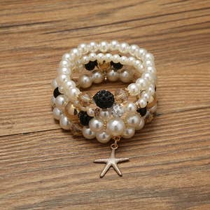 Starfish bracelet, resin bracelet, thin bracelet, baby bracelet, summer  jewelry.