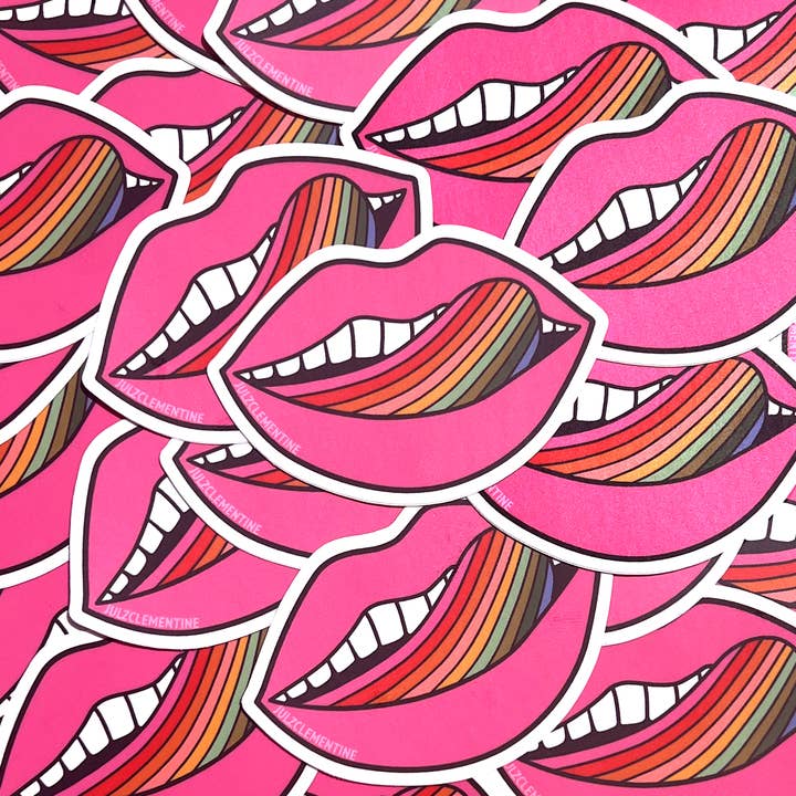 Pleasure Points Lips Sticker for wholesale by Julz Clementine