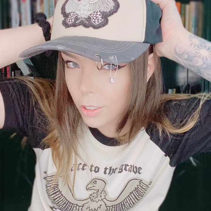 Psychic circle oddities - Wholesale Trucker Hat - Women's - Race to the grave- unisex double pierced dad hat!1