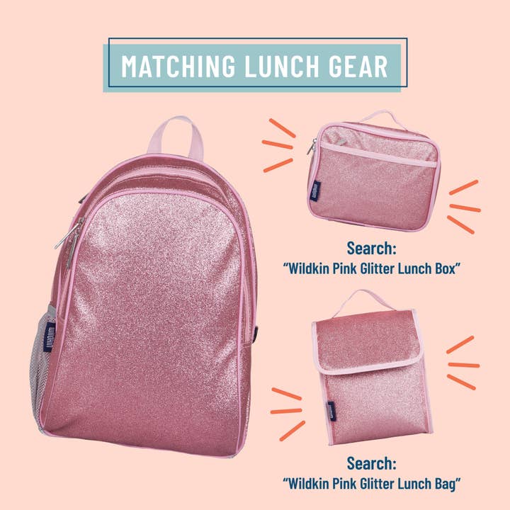 Wildkin - Wholesale Backpack - Kids - Pink Glitter Backpack - 15 Inch