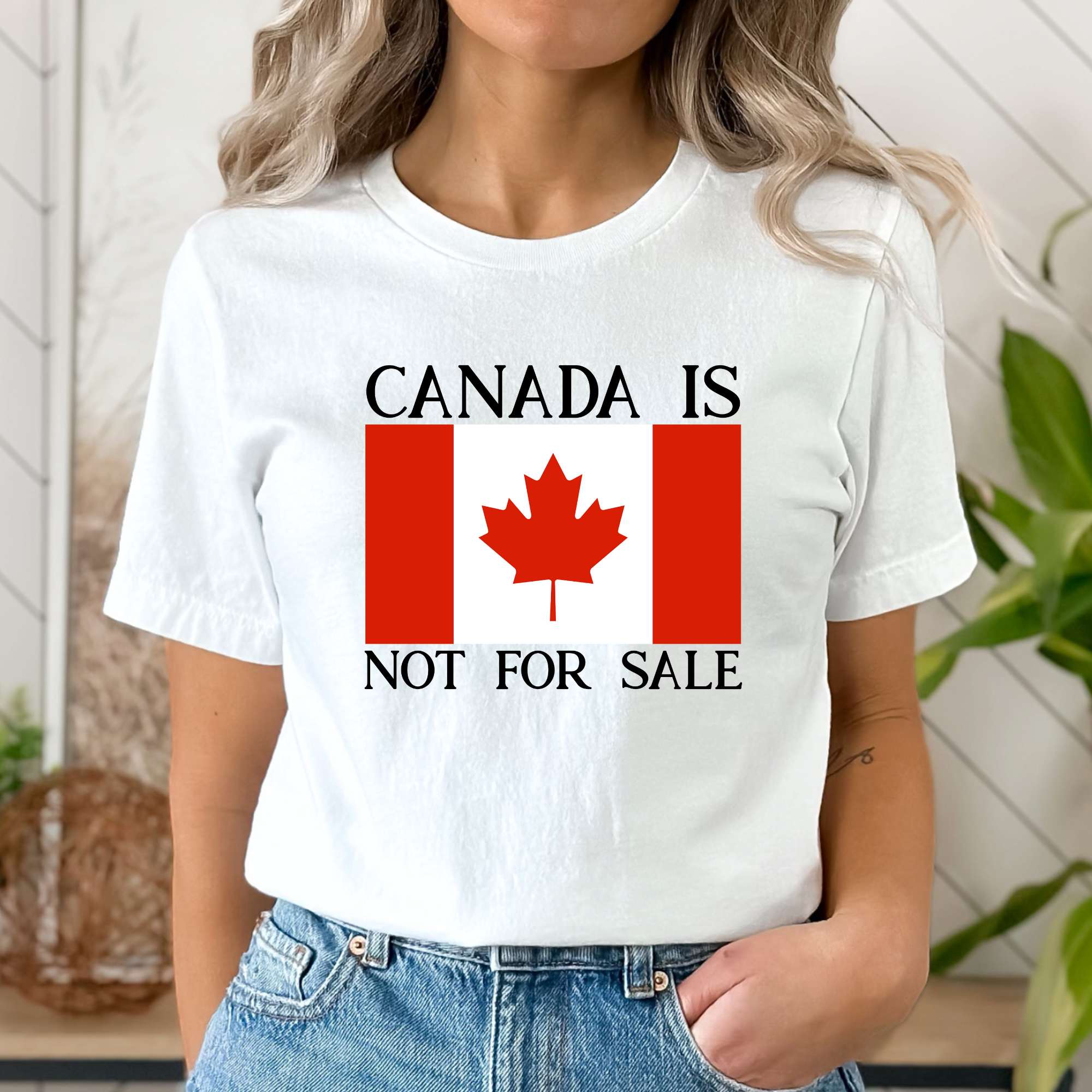 Eleven Fashion – wholesale Screen printed t-shirt – Women′s – Canada Is Not For Sale Shirt0