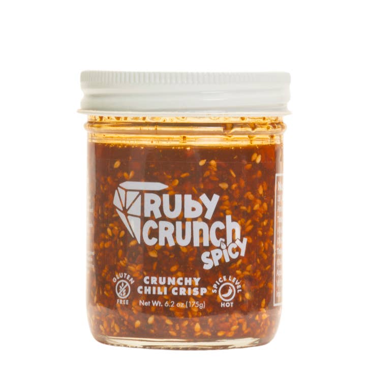 5 Lakes Flavor - Wholesale Sauce - Chili Crisp with Olive Oil – Ruby Crunch Spicy, 8oz Jar1