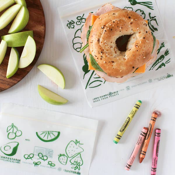 Lunchskins - Wholesale Food Storage Wrap/Bag - Compostable Freezer-Safe Snack Ziptop Bags 50ct3
