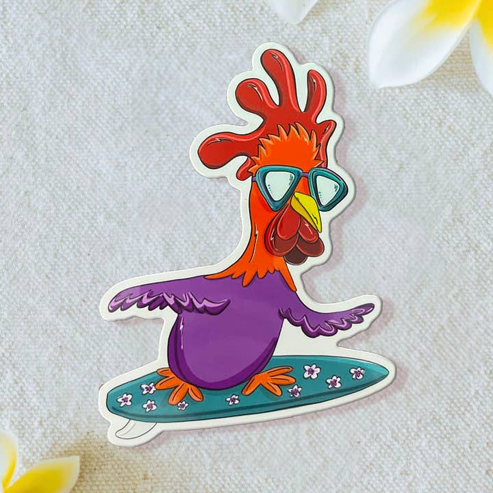 Left Right Design - Wholesale Sticker - Surfing Chicken Sticker0