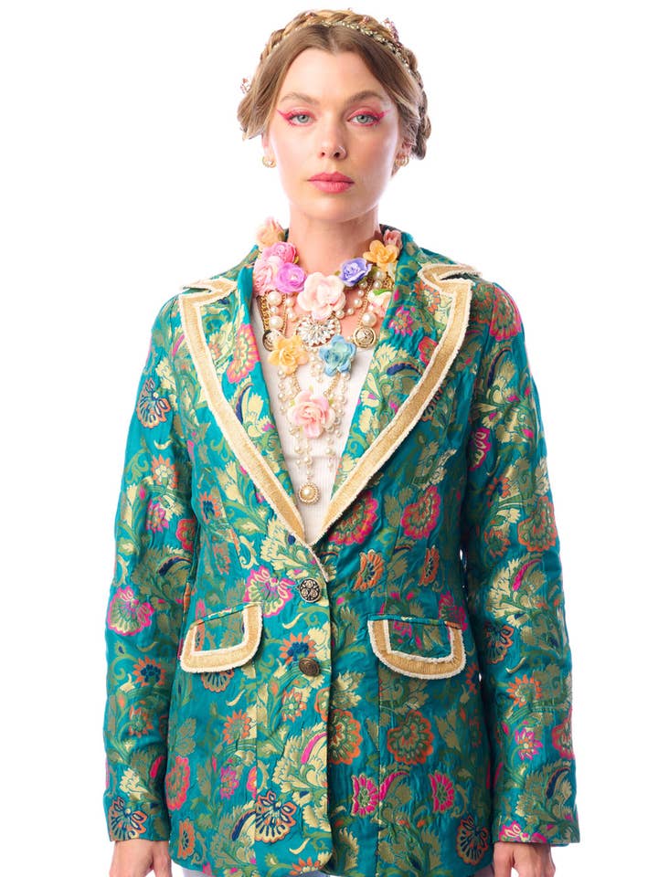 Renaissance Silk Jacquard Blazer/Jacket for wholesale by Aratta