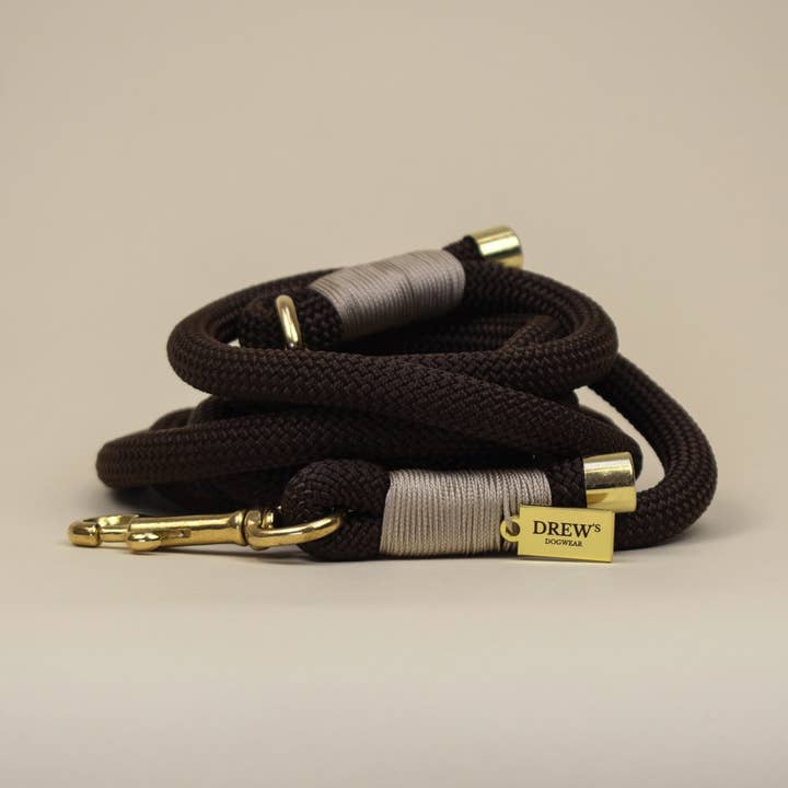 Espresso bruine lijn voor puppy's en kleine honden voor wholesale door DrewsDogwear