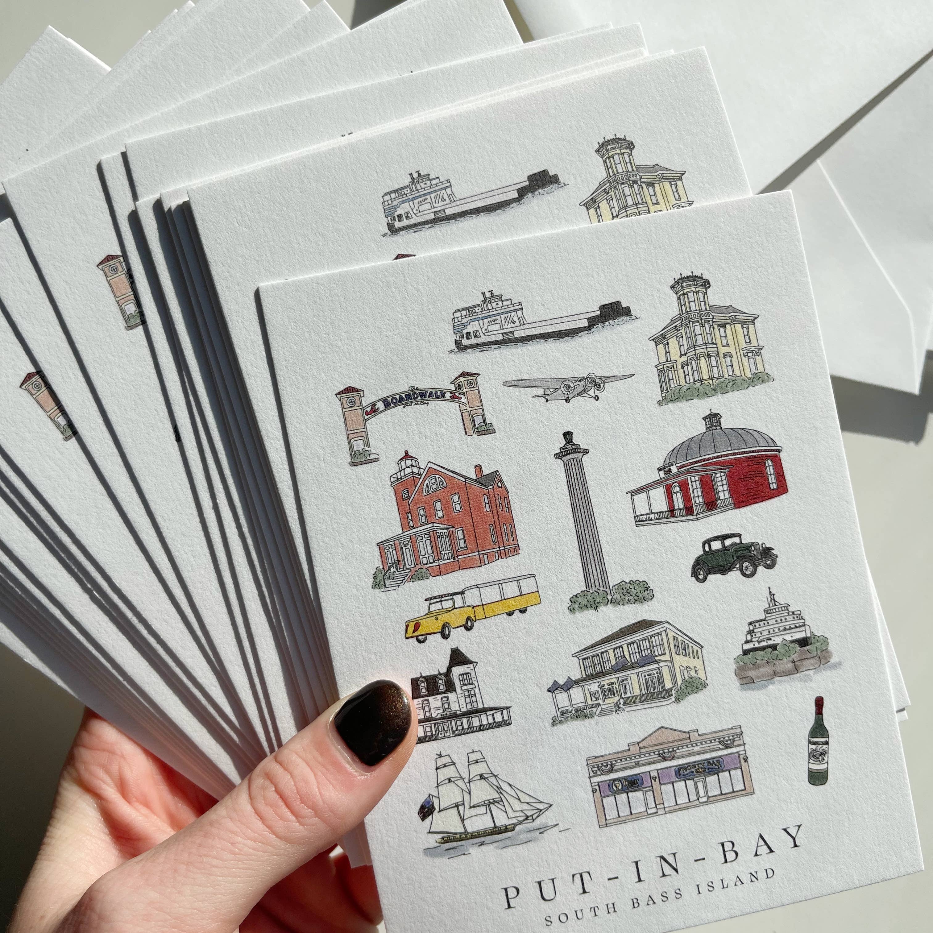 Made By Victoria Laine - Wholesale Stationery/Notecard Set - Put-in-Bay Landmark Stationery Set3