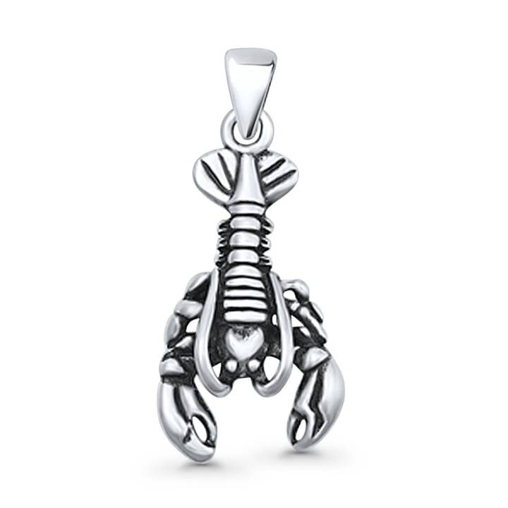 Lobster Pendant Oxidized 925 Sterling Silver Wholesale for wholesale by Blue Apple Imports