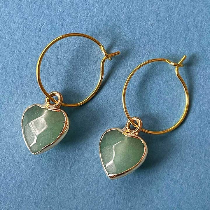 Aventure & gold heart earrings for wholesale by All Things We Like