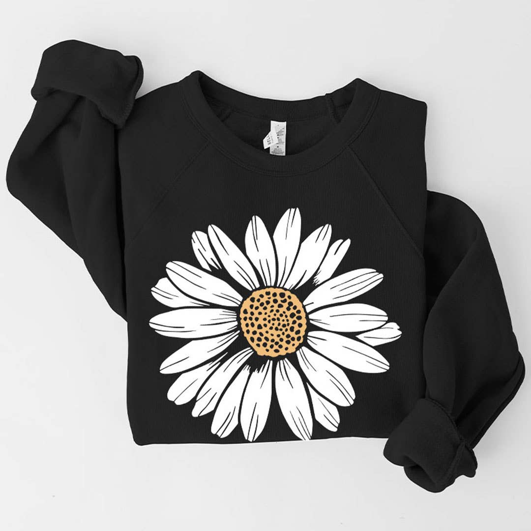 Kissed Apparel - Wholesale Graphic Sweatshirt - Women's - Daisy Flower Spring Floral Summer Blossom Bloom Sweatshirt3
