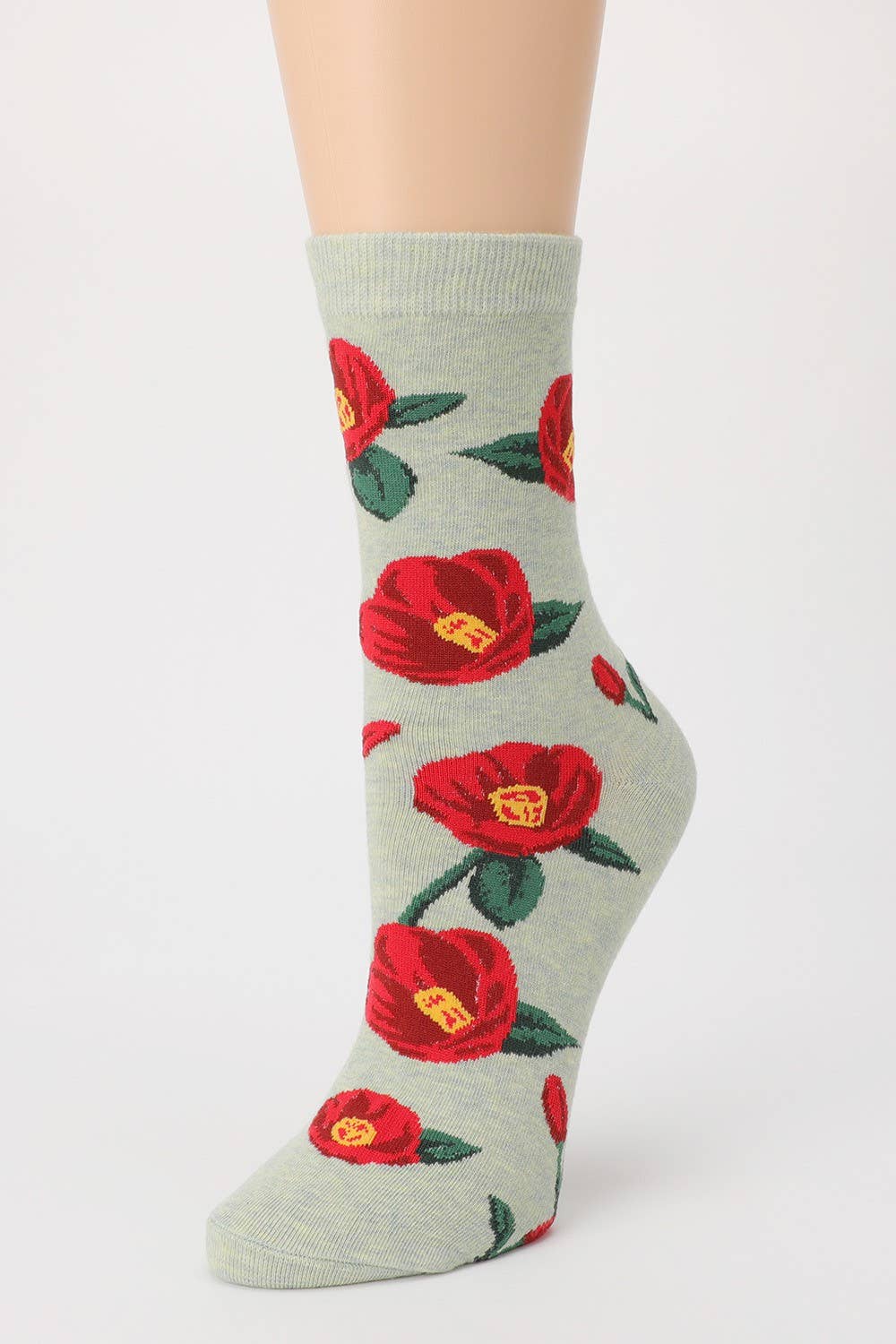 193 FLEURS Chaussettes Crew en coton mélangé à motif floral en vente sur Faire7