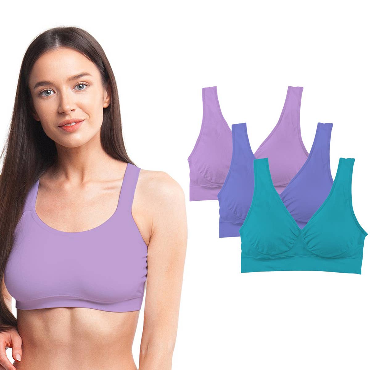 The American Gift Company (TAGCO) - Wholesale Bra - Women's - 3 Pack: Seamless Lightweight Comfort Bras2