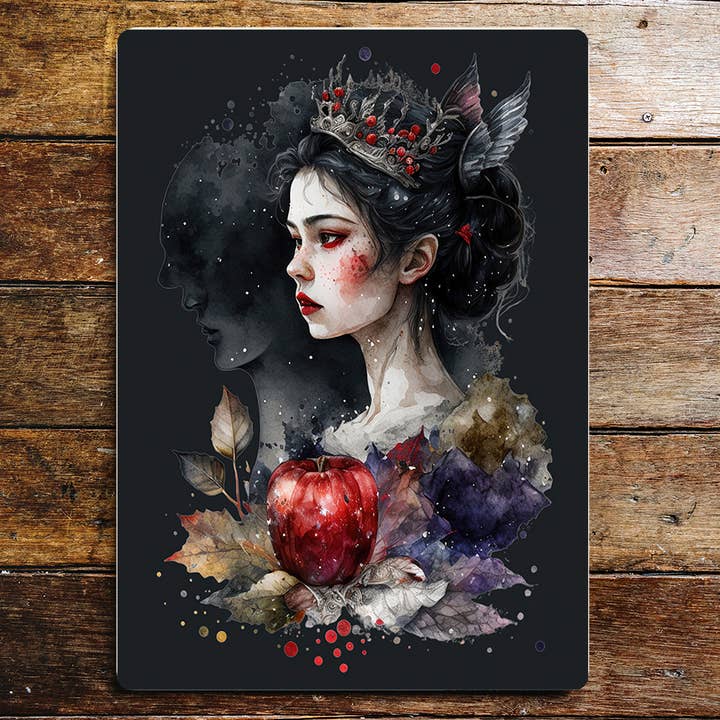 The British Metal Signs Company – Sinal por atacado – Bela Adormecida Maçã Espelho Metal Sign Plaque