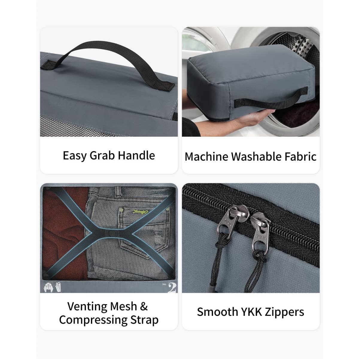 wandf – wholesale Packningskub – 7-delat set tåliga resväskorganisatörer med packpåsar36