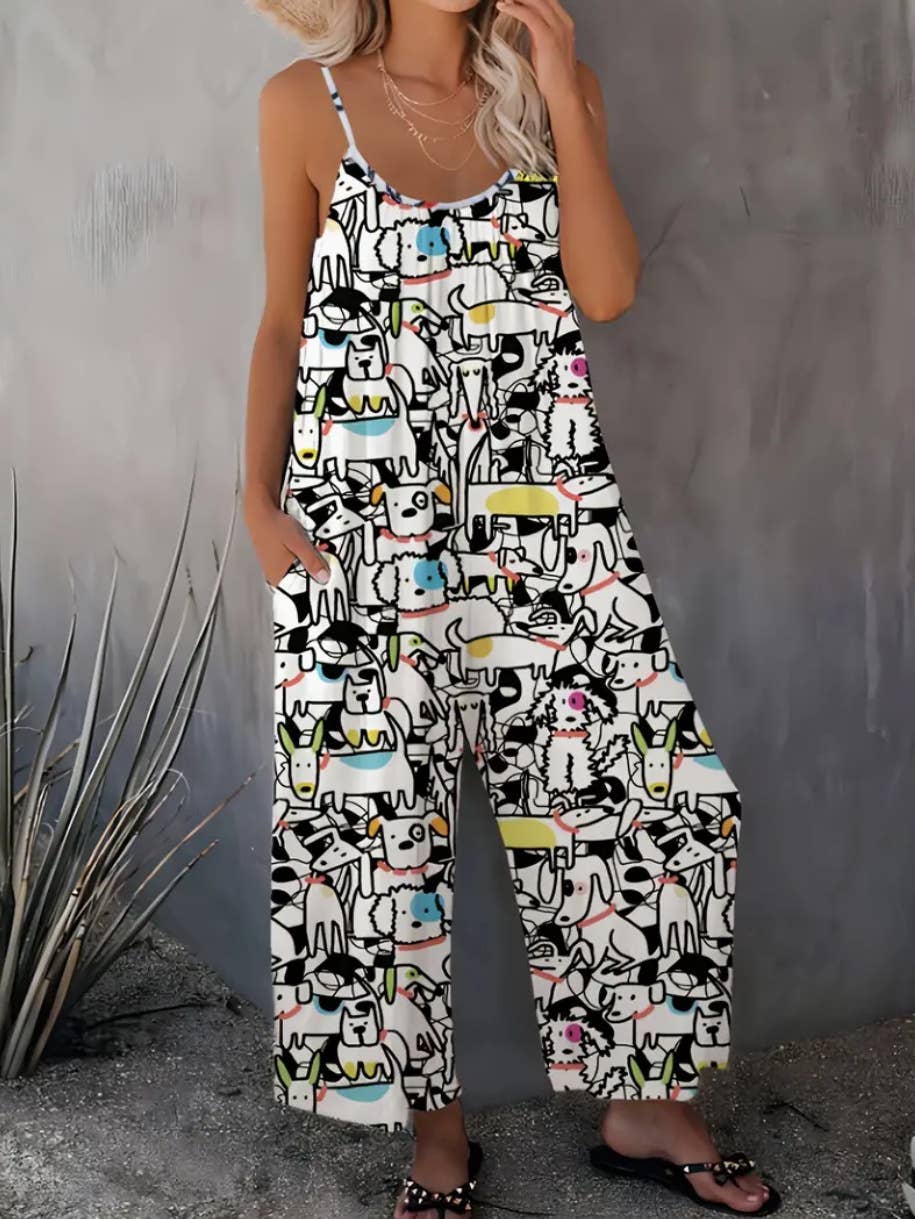 Rosa Clothing - Wholesale Jumpsuit - Women's - Western Ranch Rodeo & Others Graphic Jumpsuit7