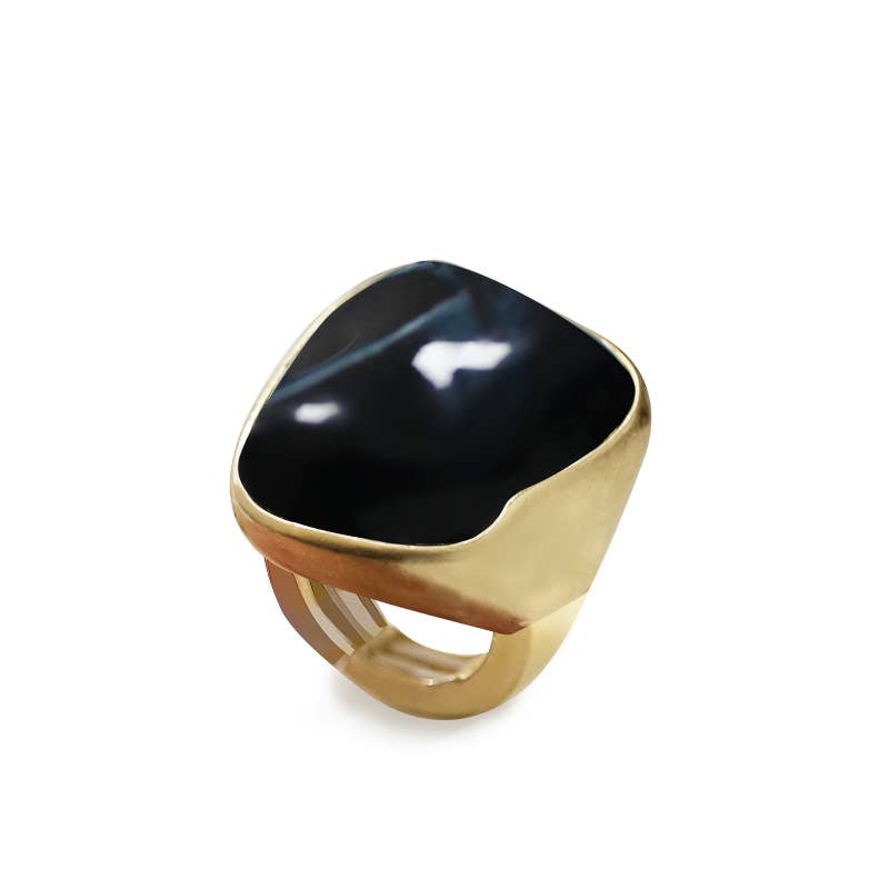 AMORINO SRL – wholesale Single stone/solitaire ring – LARGE ELASTIC RING WITH RESIN STONE - NY24100B8890