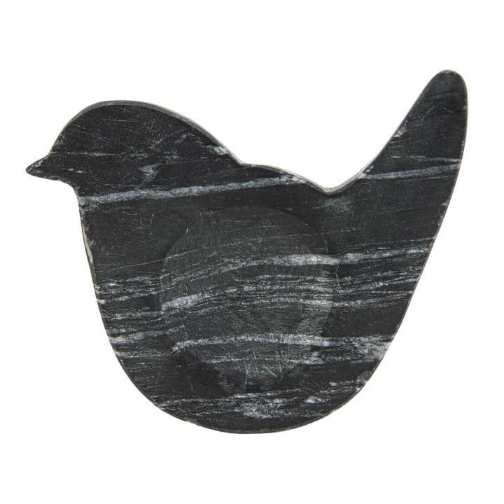 Foreside Home & Garden - Wholesale Spoon Rest - Black Marble Bird Shaped Spoon Rest1