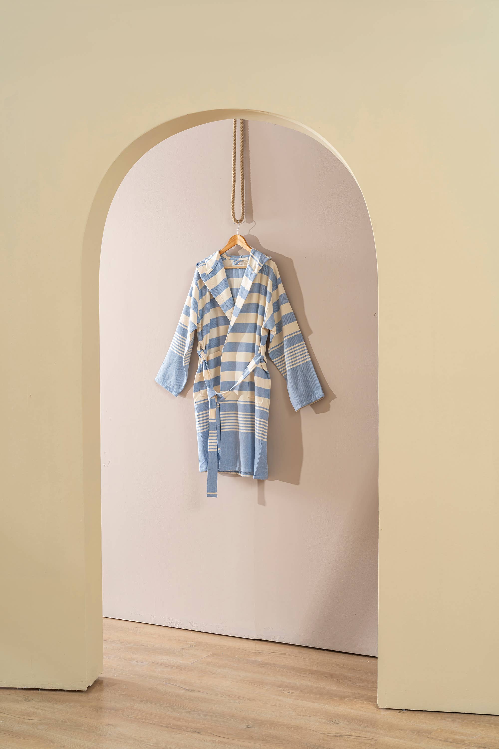 Kikoya - Wholesale Robe - Unisex - Bathrobe Turkish Cotton LightWeight Summer Hood Kimono Robe 31