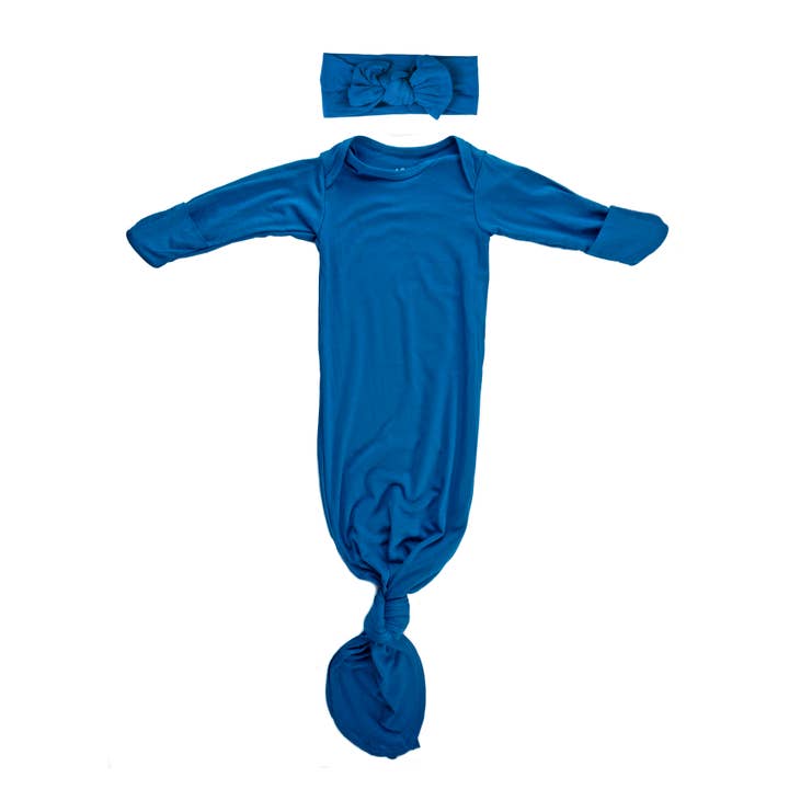 Three Little Tots - Vendita all'ingrosso Tutina per neonati - Neonati - Abito da sposa annodato blu1