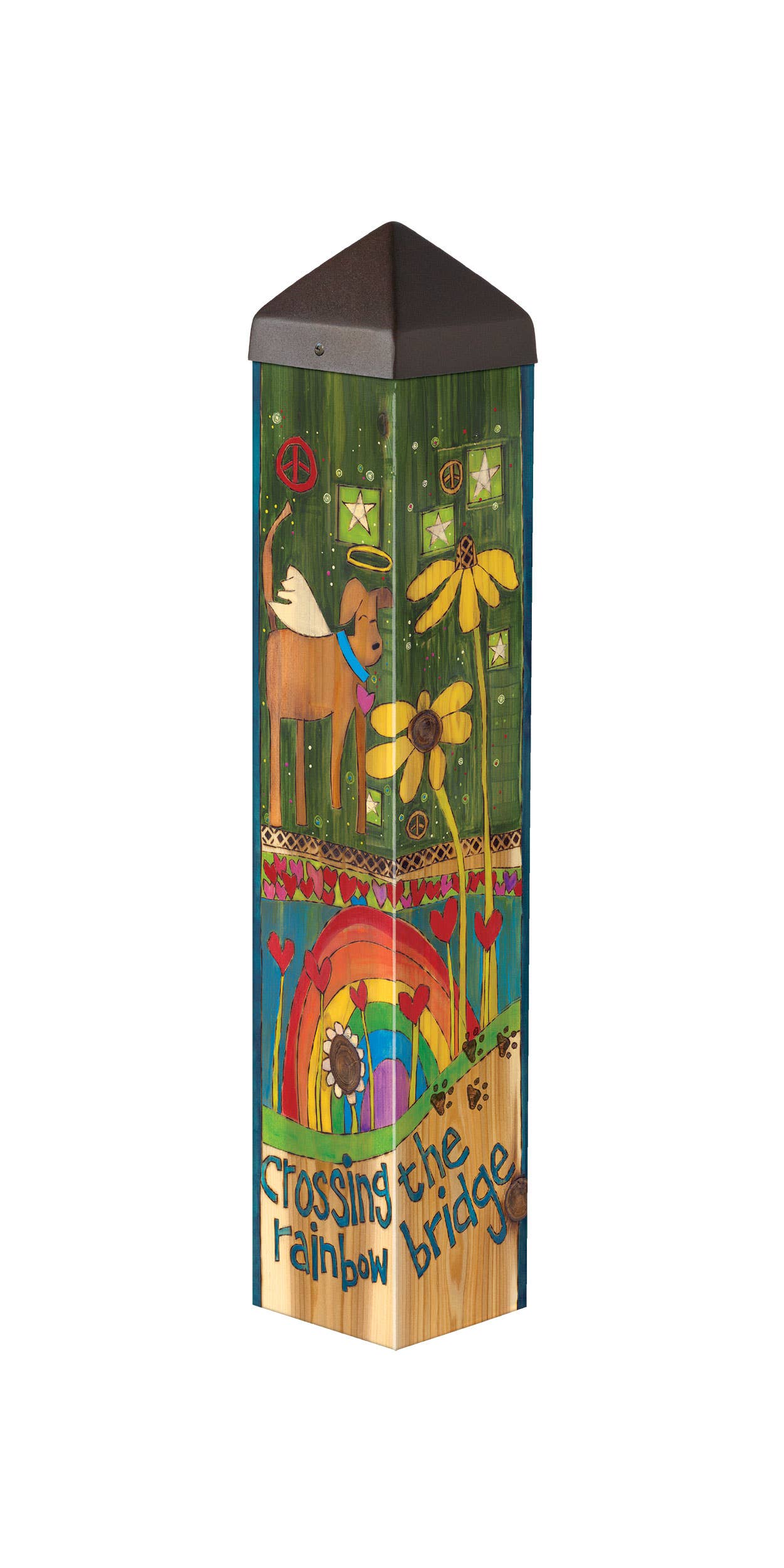 Studio M - Vente Piquets de jardin/pelouse - Poteau artistique Rainbow Bridge pour chien de 20 po3