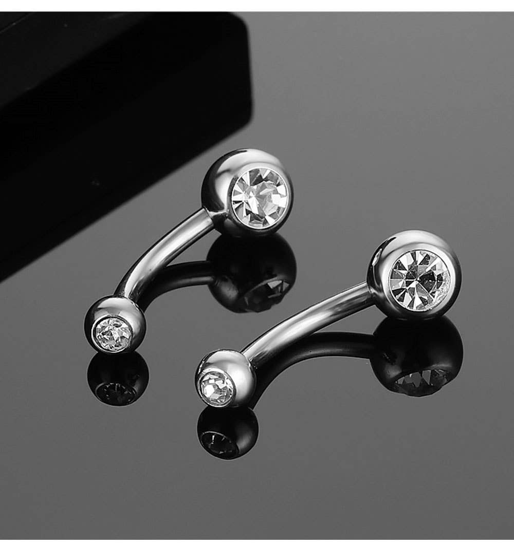 Gemscape UK - Wholesale Single Earring - Simple Piercing Jewellery: Body Piercing with rhinestones7