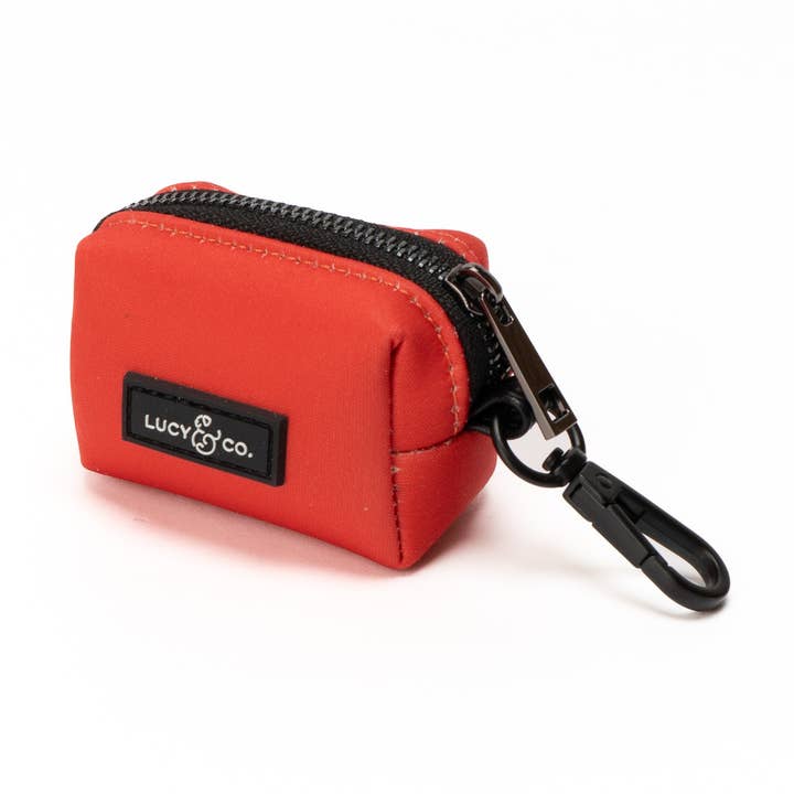 Cheery Red Poop Bag Holder for wholesale by Lucy & Co.