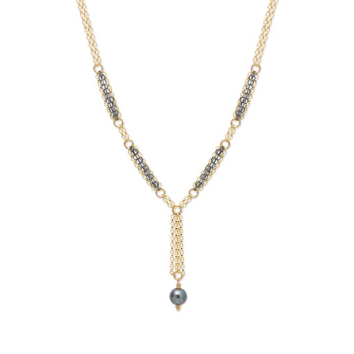 Collana a Y a doppio filo MIKU per la vendita all'ingrosso da parte di Kate Winternitz Jewelry