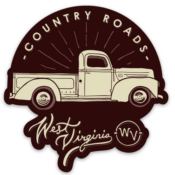Country Roads Truck - Sticker voor wholesale door Loving WV