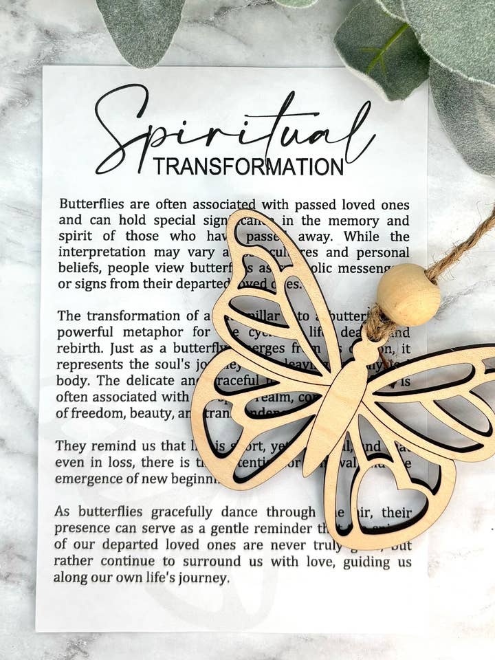 Butterfly Remembrance Story Card Ornament/Car Charm/ Bag for wholesale by Harris Girl Creations