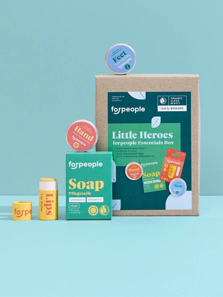 Kleine Helden - Doos voor wholesale door forpeople skincare GmbH