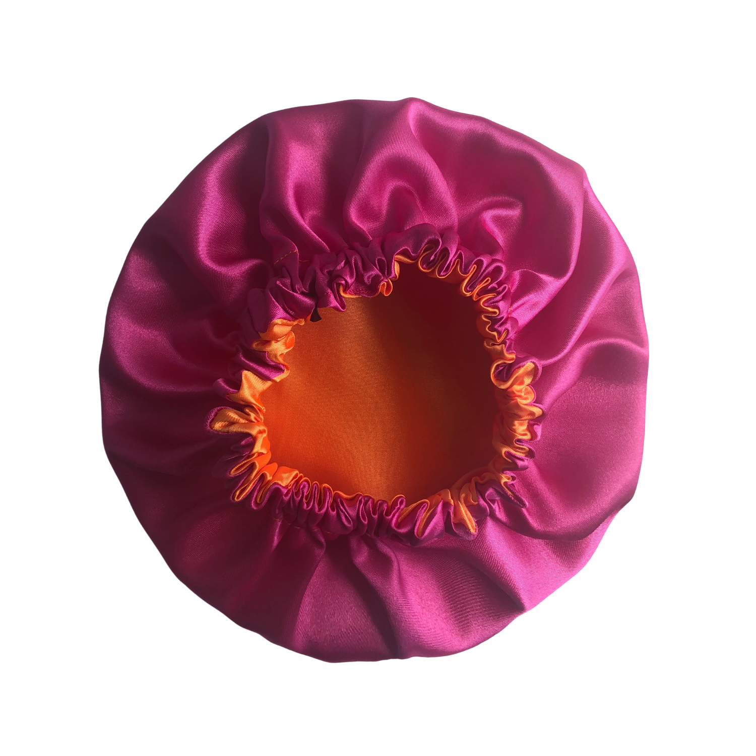 Satin Rowe – wholesale Shower cap – Satin Bonnet - Pink Orange Reversible5
