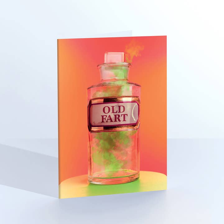 Old Fart Greetings Card for wholesale by Ornament Art
