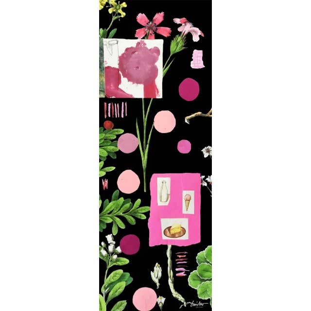 Black Botanical : Foulard rose pour la vente par Smilow + Mathiesen