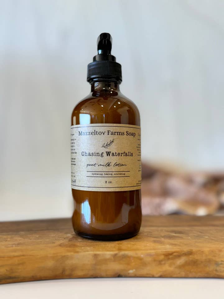 Chasing Waterfalls - 8oz Goat Milk Lotion for wholesale by Mazzeltov Farms Soap Co.
