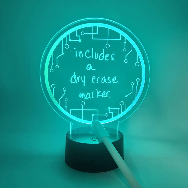 Lampe LED Cyber Dry Erase Board | Lampe d'art numérique pour la vente par The 308 Collective