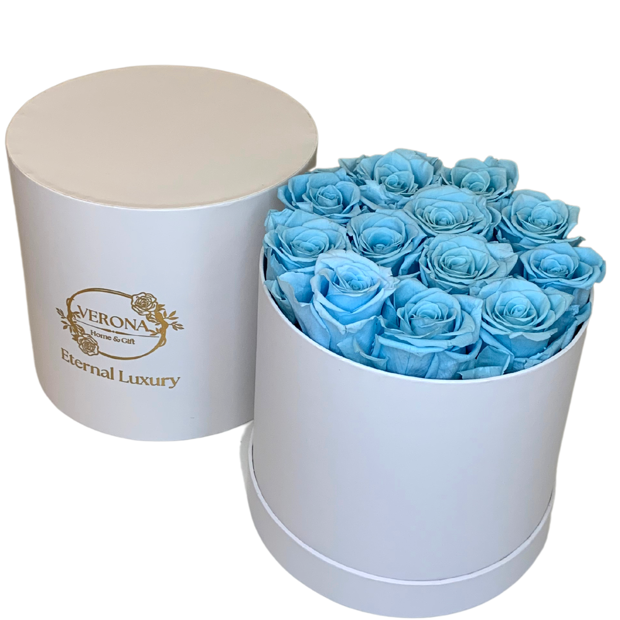 verona home and gift - Wholesale Dried/Pressed Flowers - 12 Real Preserved Roses that Last Forever In Round Box1