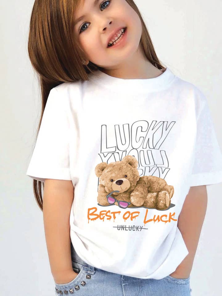L1037 - LUCKY graphic tee for wholesale by KNOCK ON THE STYLE