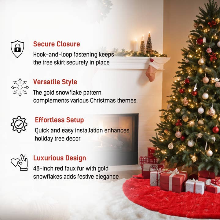 SINT - Wholesale Tree Skirt - SINT 48 Inch Large Christmas Tree Skirt