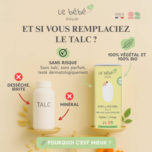 Bijin - Wholesale Talcum Powder - Baby - Organic 2-in-1 baby powder care without talc - bulk sachet2