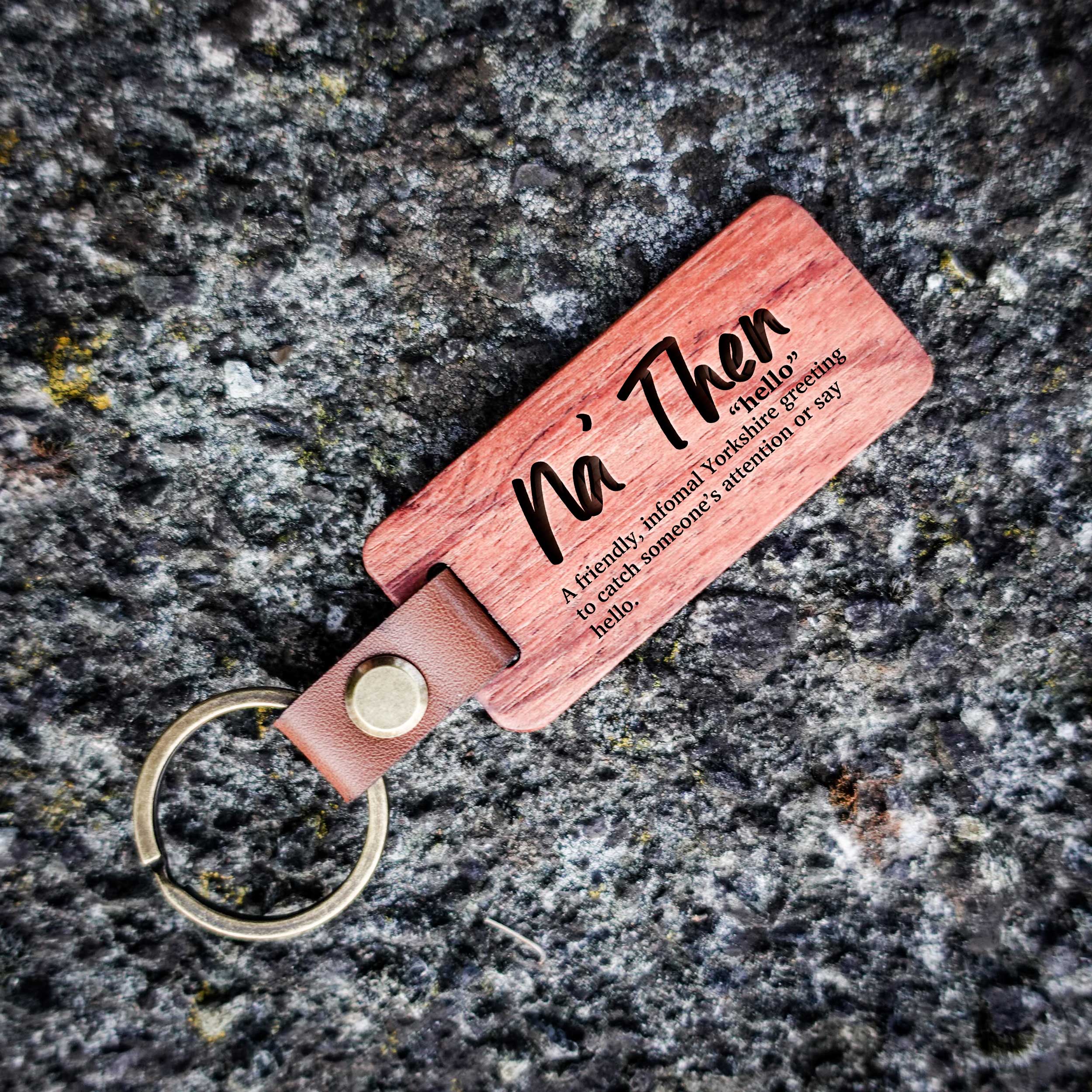 EllieBeanPrints - Wholesale Keychain - Unisex -  Yorkshire Quotes Wooden Keyring With Definitions 4