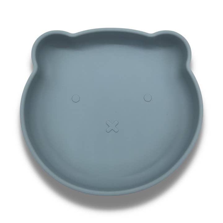 Bear Shaped Plate - Blue for wholesale by Eat Well Bebe