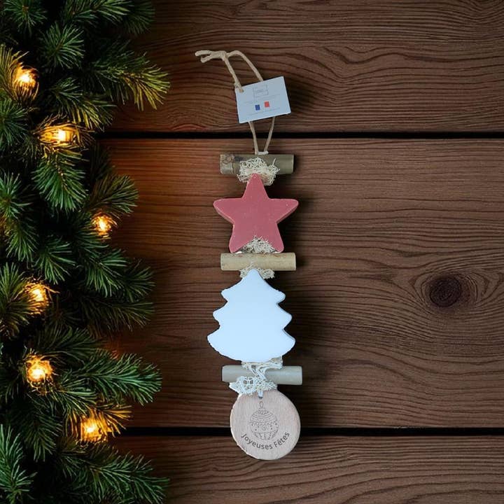 fabrique lomaelle - Wholesale Ornament - Braid 1 Star Red fruit 1 white tree 1 happy holidays0