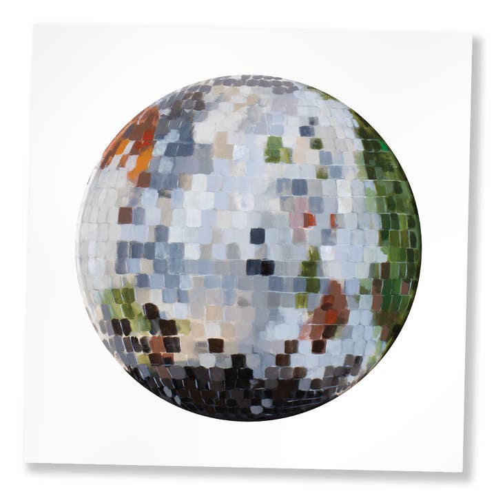 Garden Party Disco Ball Painting Paper Print for wholesale by Ashley Treece